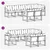 Set vanjskih sofa s jastukom 8 pcs Bijela i krem