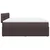Vidaxl Box spring postelja z vzmetnico temno rjav 200x200 cm blago