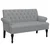 Klupa s naslonom svjetlosiva 120 x 62 x 75,5 cm od tkanine