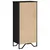 Regal za knjige crni 50 x 31 x 106 cm od konstruiranog drva