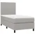 Vidaxl Box spring postelja z vzmetnico LED sv. siva 100x200 cm blago