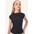 Trend Alacati Stili Ženska bluza bez rukava Alc-X13452, Okrugli izrez, Crna