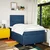 Vidaxl Box spring postelja z vzmetnico modra 120x190 cm blago