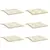 Den Blazine za vrtne stole 6 kosov krem 40x40x3 cm blago