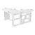 Hanah Home Stilski radni sto Vesper, 130 x 72 x 50 cm, Beli