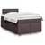 Vidaxl Box spring postelja z vzmetnico temno rjava 120x190 cm blago