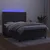 Krevet box spring s madracem LED tamnosivi 140x190 cm baršun
