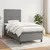 Vidaxl Box spring postelja z vzmetnico temno siva 100x200 cm blago