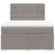 Vidaxl Box spring postelja z vzmetnico taupe 140x190 cm blago