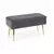 Halmar Tabure VELVA gray/gold (1p=1szt)