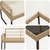 Sjedeća garnitura za vrt 2 pcs Prirodna Poli Rattan Čelik