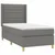 Vidaxl Box spring postelja z vzmetnico temno siva 100x200 cm blago