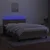 Greatstore Box spring postelja z vzmetnico LED taupe 140x190 cm blago