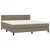 Vidaxl Box spring postelja z vzmetnico LED taupe 160x200 cm blago