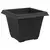 Saksije za biljke 6 pcs Crna 38 x 38 x 30 cm Plastika