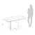 Steklena jedilna miza 90x180 cm Burano – Kave Home