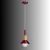 Opviq luster Elwood 20802-B, 1 × E27, bordo
