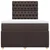 Vidaxl Box spring postelja z vzmetnico temno rjava 120x190 cm blago