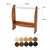 HANAH HOME Polica Surf Chesnut Transparent