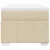 Vidaxl Box spring postelja z vzmetnico krem 90x200 cm blago