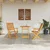 Vidaxl Zložljiv bistro set 3 pcs Rjava Masiven les akacije
