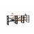 HANAH HOME Polica Prof Walnut Black