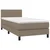 Vidaxl Box spring postelja z vzmetnico taupe 90x200 cm blago