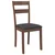 Vidaxl Jedilni stoli z blazinami 2 kosa Brown Solid Wood Rubber