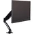 Flexible desk mount for single monitor with height adjustable gas spring. Deskmount with clamp or grommet. Monitor size 10~27, VESA 75x75