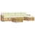 Set vanjskih sofa s jastukom 7 pcs Bijela i krem Poliester
