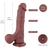 HiSmith HSA155 Huge Silicone Dildo with Intact testicles for Advanced Users KlicLok 31cm Brown