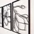 Wallity Zidna dekoracija Floral Line-APT529MS, 30x45 cm, 1.2 mm, Crna