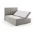 Siva boxspring postelja s prostorom za shranjevanje 160x200 cm Gina – Milo Casa