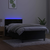vidaXL Box spring postelja z vzmetnico LED črna 90x190 cm žamet
