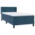 Vidaxl Box spring postelja z vzmetnico temno modra 100x200 cm žamet