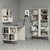 Hanah home Polica 120x78,8x60?cm Krem-Crna