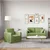 Set sofe 2 pcs Svijetlo zelena 138 x 78 x 80 cm Baršun