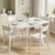 HOMCOM HOMCOM Jedilna miza borov les 110D x 86Š x 75V cm bela, (5000242584)