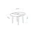 Hanah Home Trpezarijski sto Vina 139, 100x75x100 cm, Bijeli