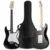 V-TONE EG 39 BK 4/4 električna kitara stratocaster 39 SSS kovček, trak, kabel jack-jack, uglaševalec, trzalice, strune, tremolo, ročica, komplet imbus ključev