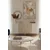 Hanah Home komoda Poli 150, 150 cm, bela / travertin / zlatna