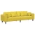 Sofa Žuta 250 x 77 x 76 cm Baršun