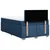 Vidaxl Box spring postelja z vzmetnico moder 120x200 cm blago