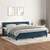 Vidaxl Box spring postelja z vzmetnico temno modra 200x200 cm žamet