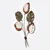 Wallity Zidna dekoracija Monstera v2, 67 x 100 cm, Šarena