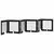 Vrata za pse s postoljem 6 pcs Crni hrast 80 x 80 cm