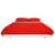 vidaXL Dvostrani Prošiveni Prekrivač Crveno-Sivi 220x240 cm