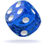 Kockice Oakie Doakie Dice D6 16 mm Speckled - Blue (12)