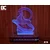 Black Cut 3D Lampa Ovan, Roze
