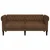 Vidaxl Kavč dvosed Chesterfield rjava tkanina